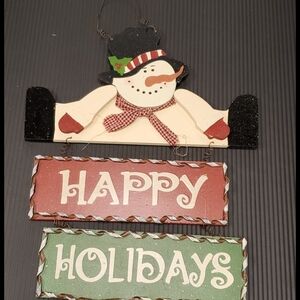 Holiday Door Hanger NWT